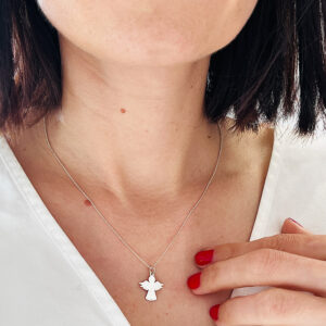 Alternative view of Colier pandantiv argint cu prindere clasică, Înger, C12176