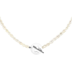 Alternative view of Colier argint și perle naturale, Stea, C50038