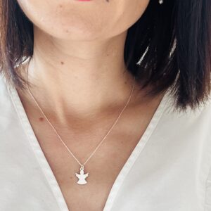 Alternative view of Colier pandantiv argint cu prindere clasică, Înger ,C12218