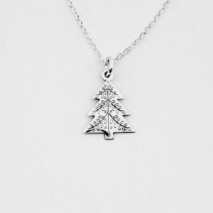 Colier pandantiv argint cu prindere clasică, Brad, C12208