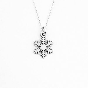 Colier pandantiv argint cu prindere clasică, Fulg, C12207