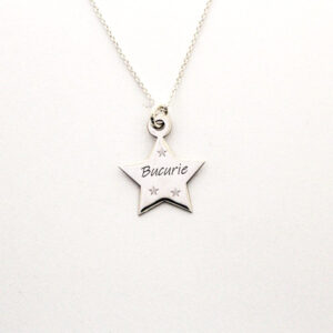 Colier pandantiv argint cu prindere clasică, Stea ,C12219